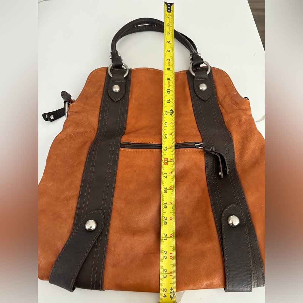 Handbag Genuine Leather Made in Italy 24” length Extra Straps - Picture 3 of 8